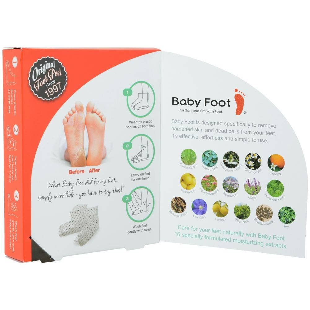 Baby Foot Exfoliation Foot Peel for Men - Mint Scented