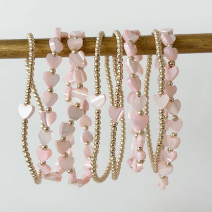 Pippa Sweet Pink Bracelets: Solo Heart