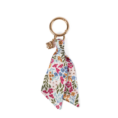 Floral Satin Keychain: Pressed Floral