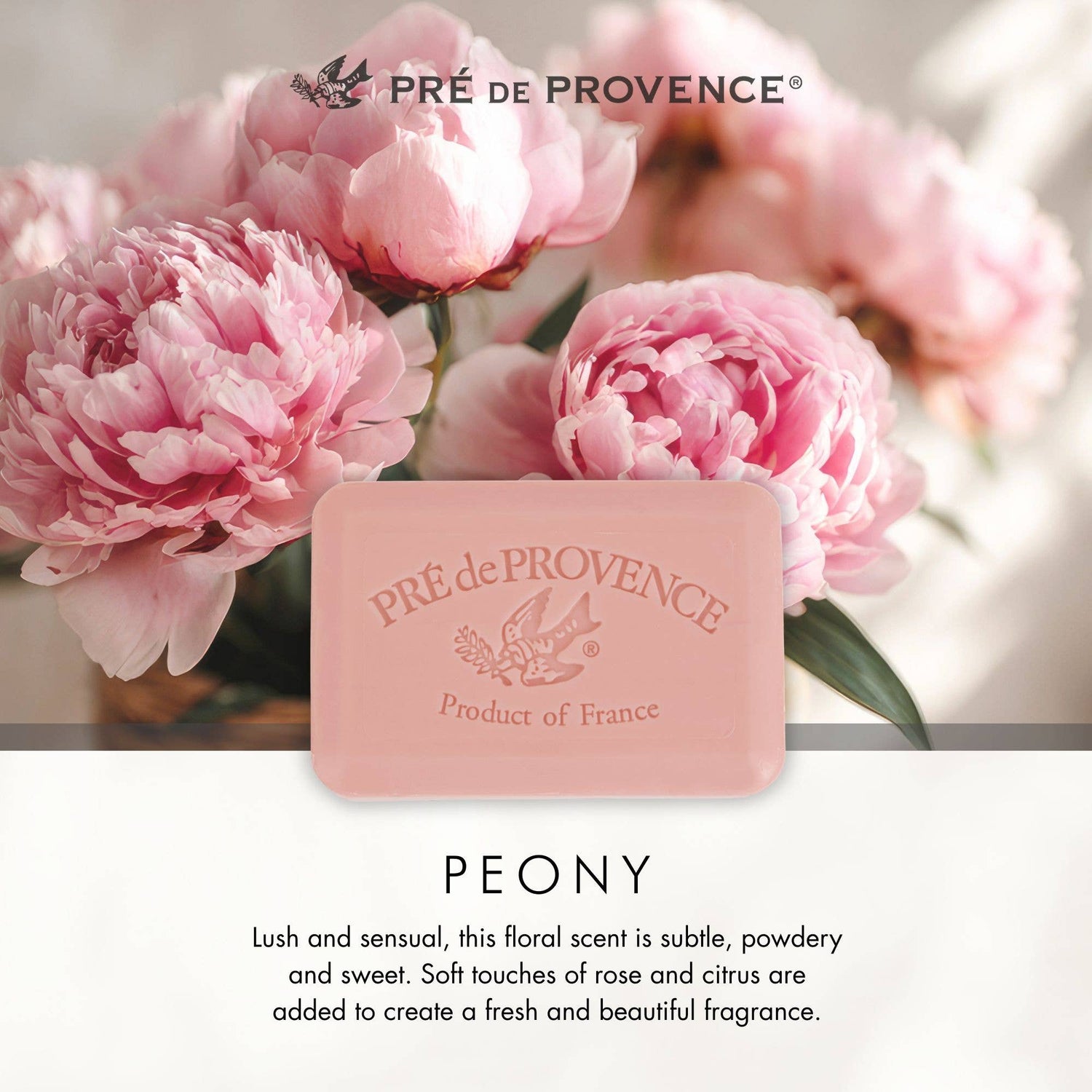 Peony Soap Bar -  250 g: 250g