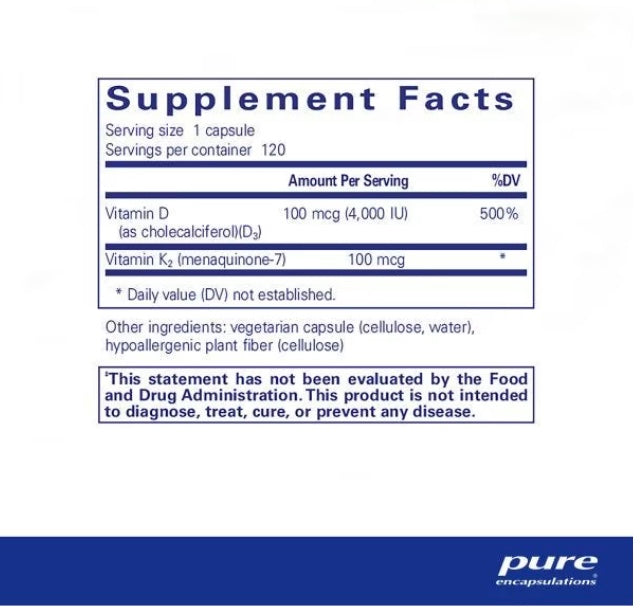 Vitamin D3 &amp; K2 120&