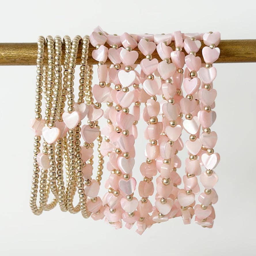 Pippa Sweet Pink Bracelets: Solo Heart