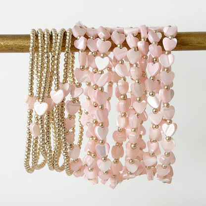 Pippa Sweet Pink Bracelets: Solo Heart