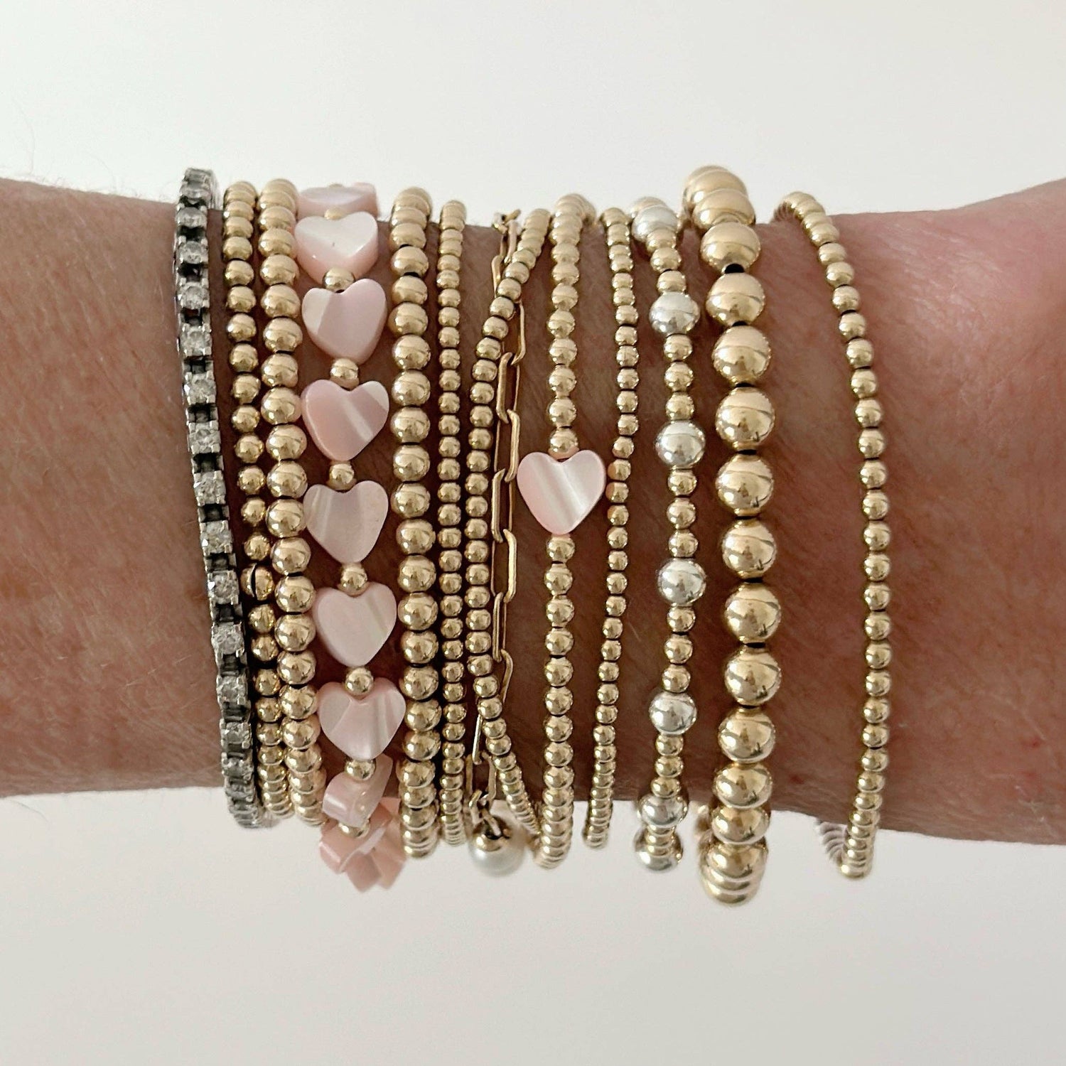 Pippa Sweet Pink Bracelets: Solo Heart