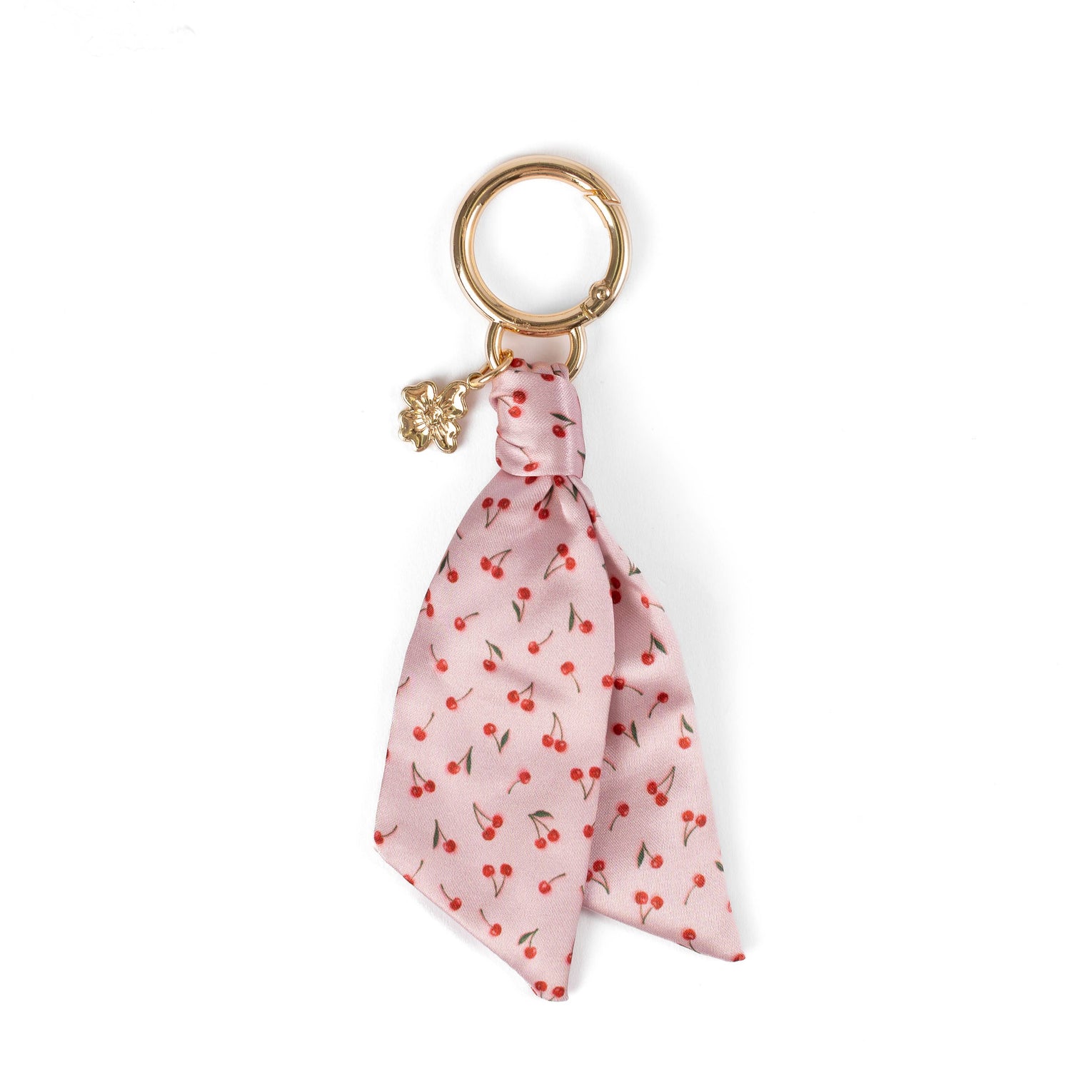 Floral Satin Keychain: Porcelain Floral
