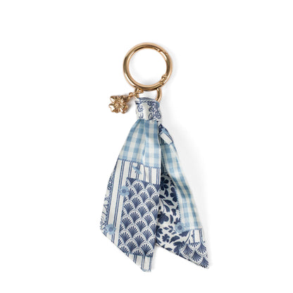 Floral Satin Keychain: Pressed Floral