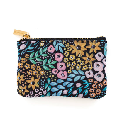 Floral Coin Pouch: Waterfall Floral