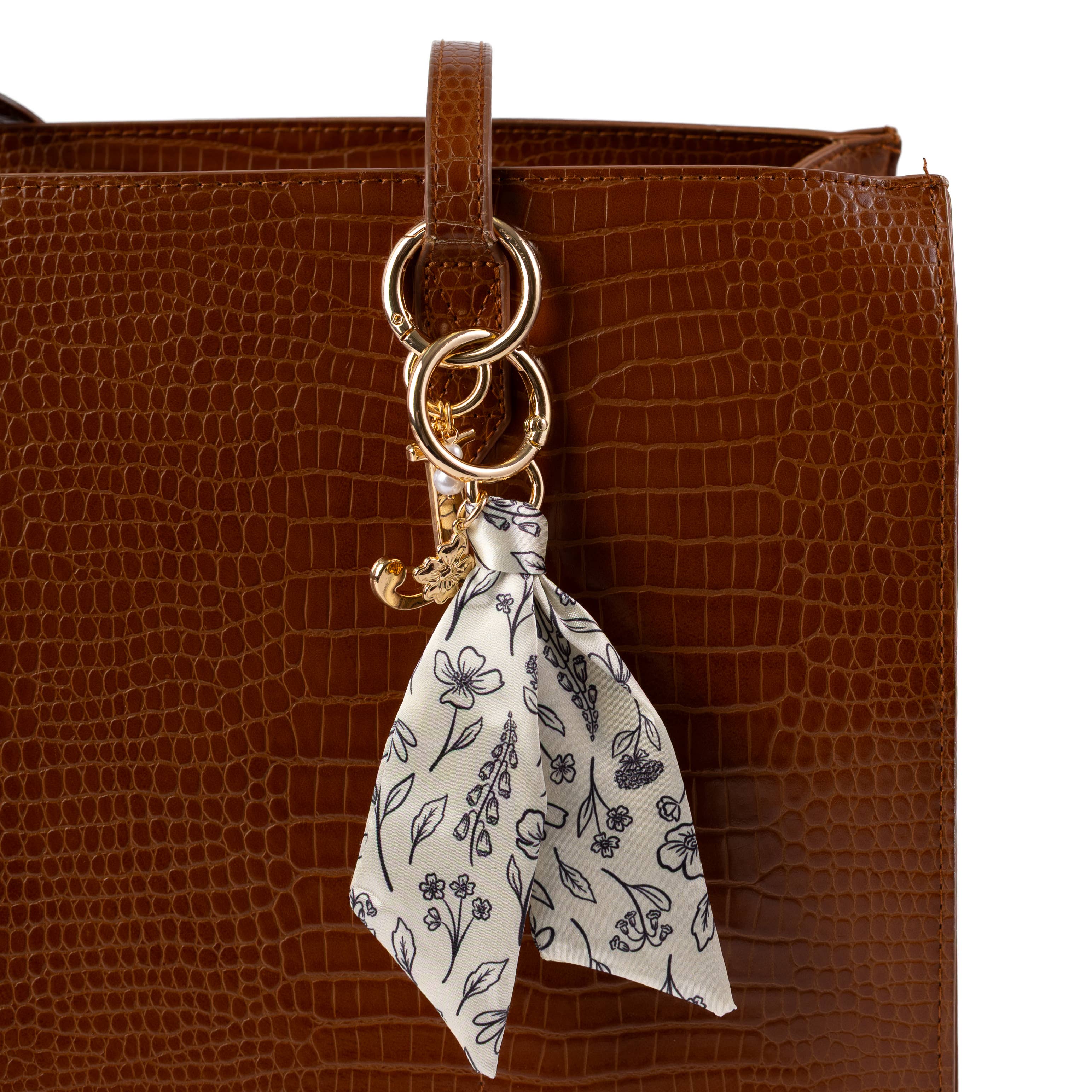 Floral Satin Keychain: Waterfall Floral